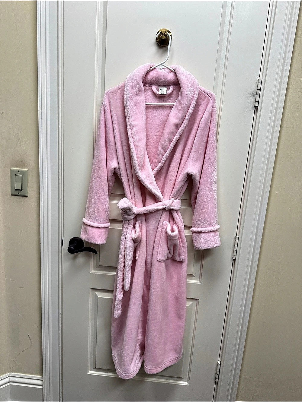 Sonoma life + style Eliminators Pink Plush Robe Size Medium